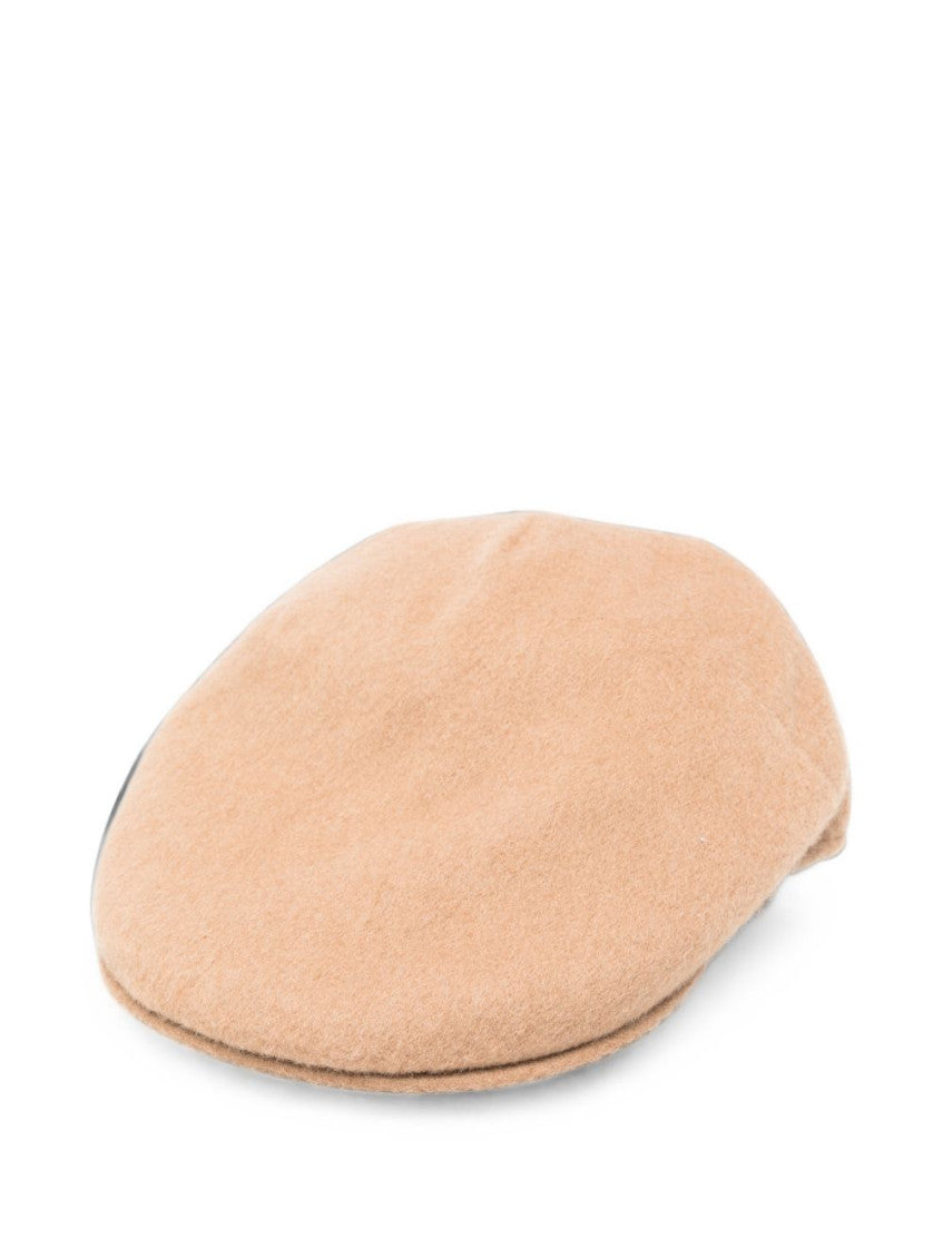 Brown Parigi Solid Flat Hat 1