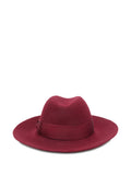 Red Claudette Solid Fedora Hat 1