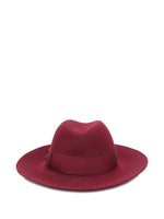 Red Claudette Solid Fedora Hat 1