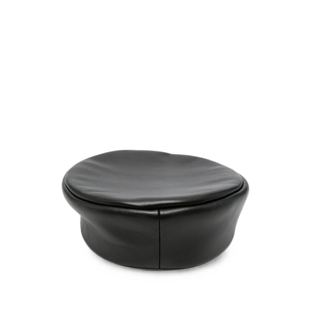 Black Solid Pillbox Hat 2