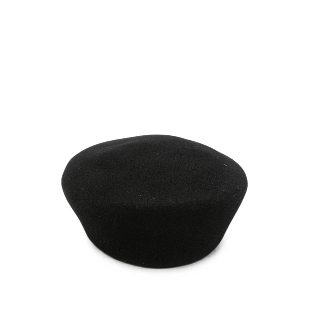 Black Logo Beret Hat 2