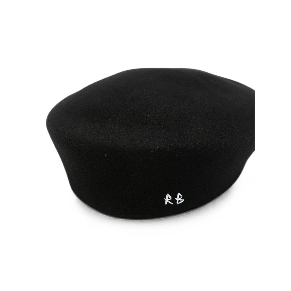 Black Logo Beret Hat 3