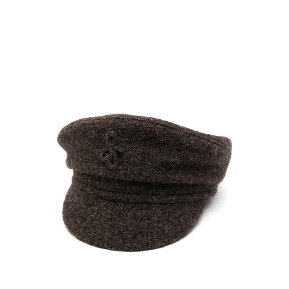 Brown Tonal Logo Bakerboy Hat 1