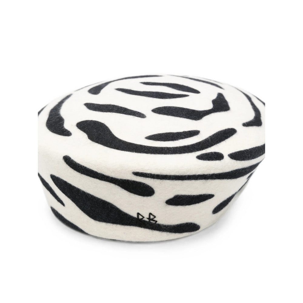 Black White Animal Print Pillbox Hat 2