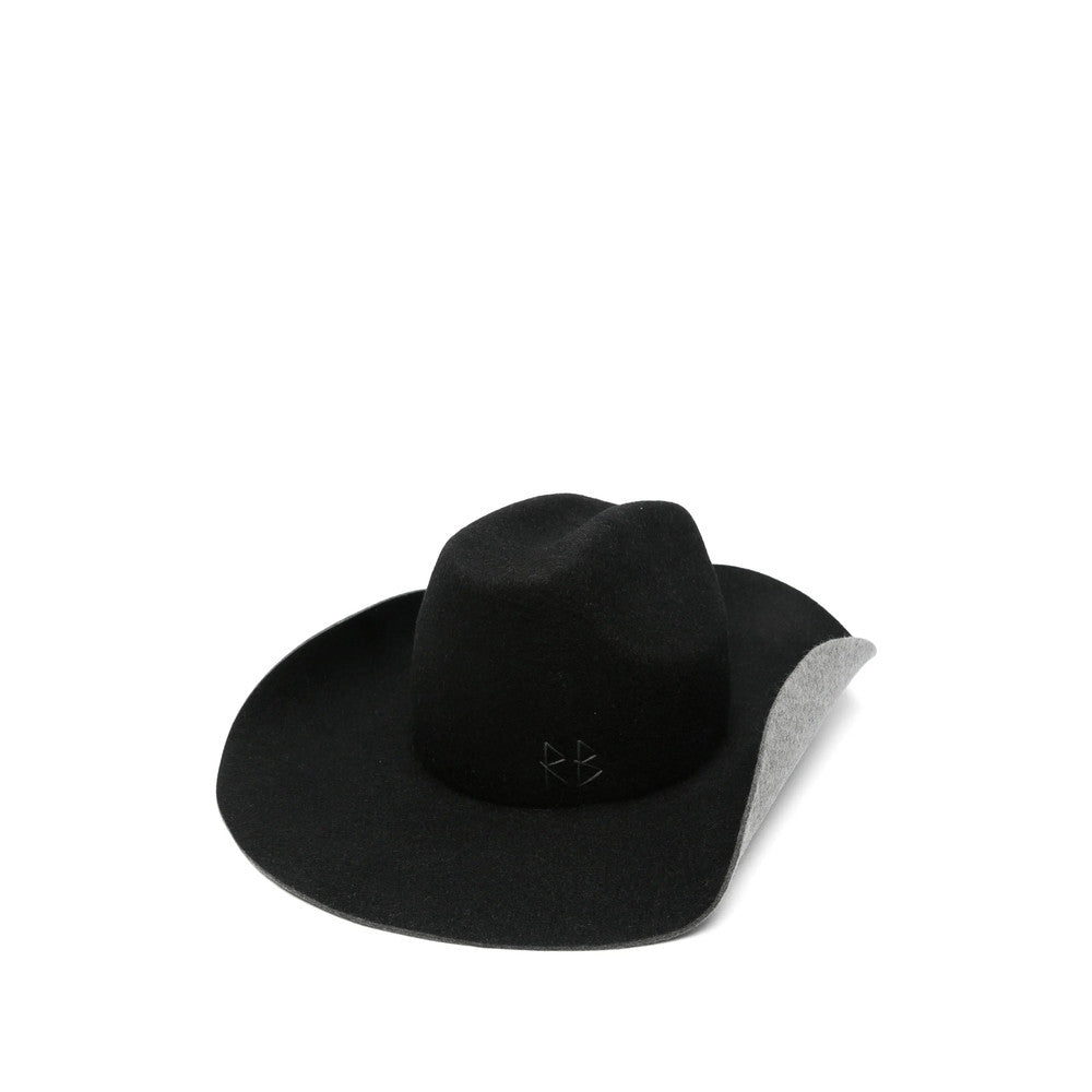 Black Solid Fedora Hat 1