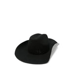 Black Solid Fedora Hat 1