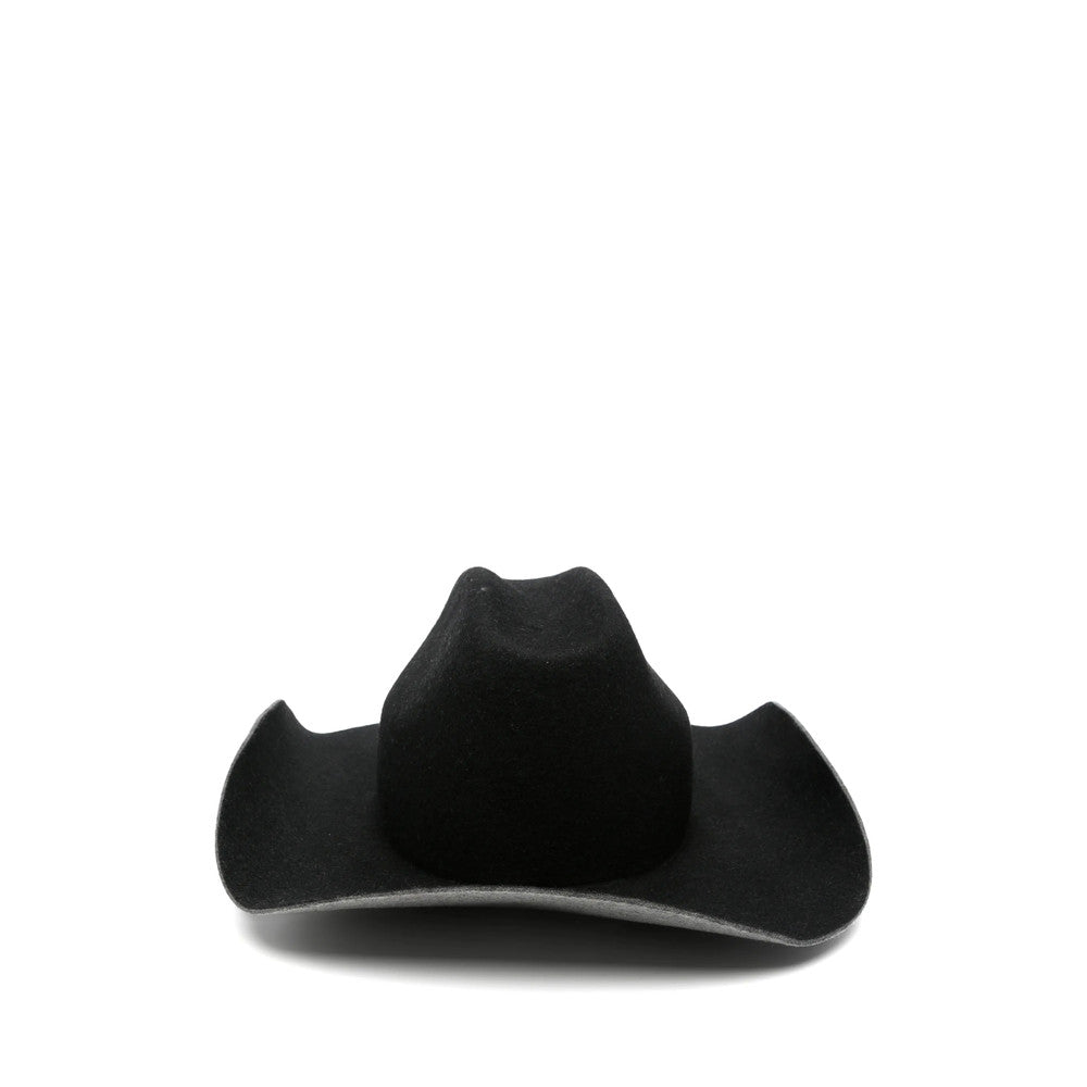 Black Solid Fedora Hat 2