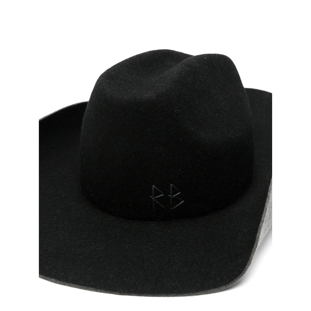 Black Solid Fedora Hat 3