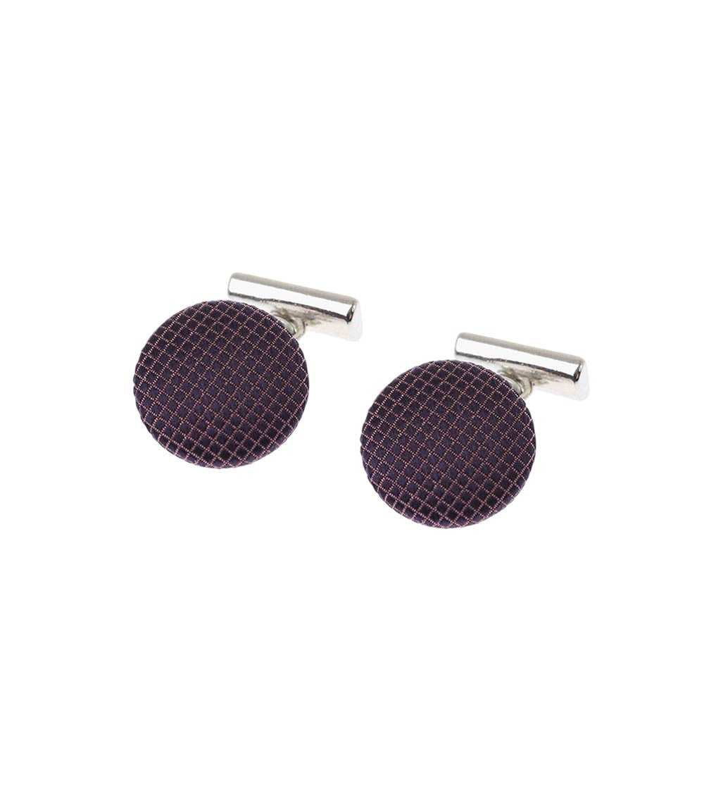 Purple Embroidered Cufflinks 1