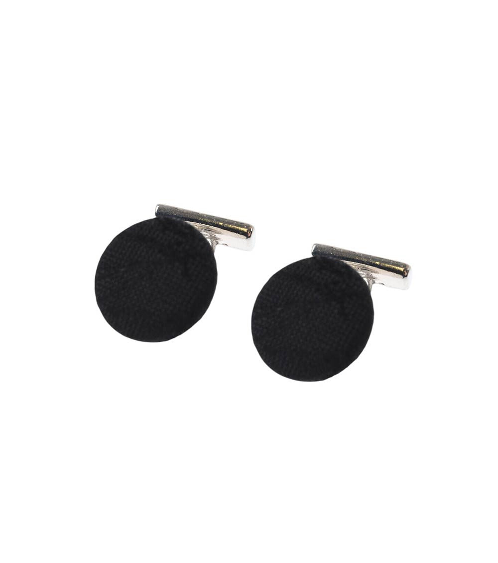 Black Embroidered Cufflinks 1
