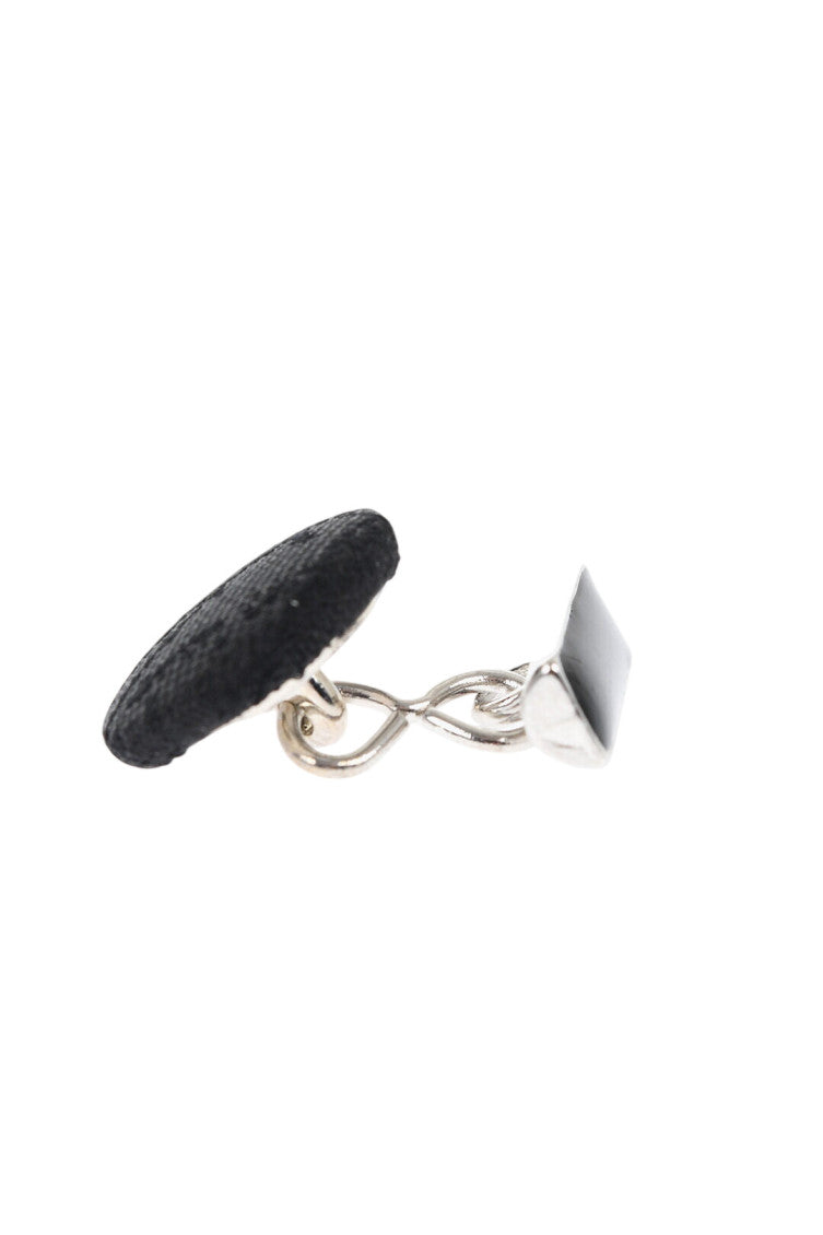 Black Embroidered Cufflinks 2
