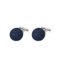 Blue Silk Embroidered Cufflinks 1