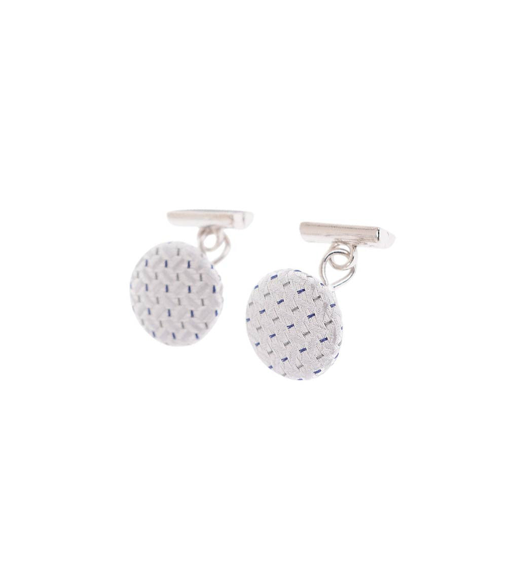 Silver Textured Cufflinks 1