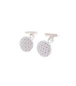 Silver Textured Cufflinks 1