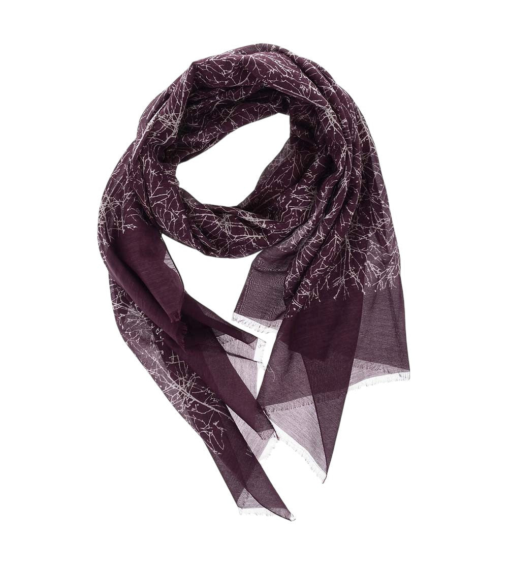 Purple Printed Scarf 1