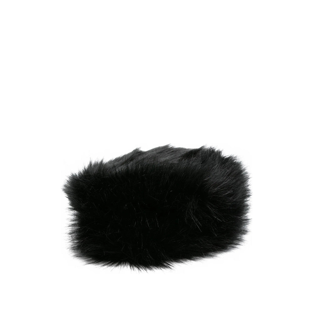 Black Solid Pillbox Hat 1