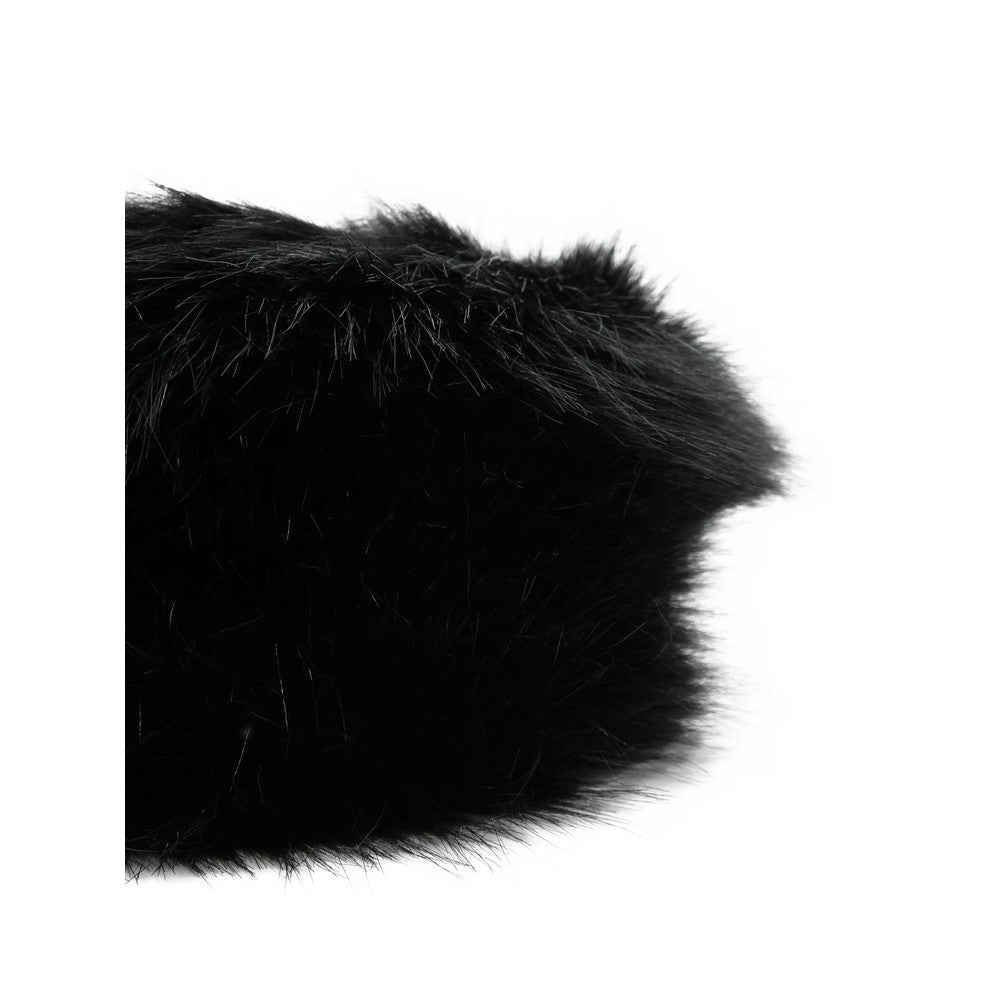 Black Solid Pillbox Hat 2