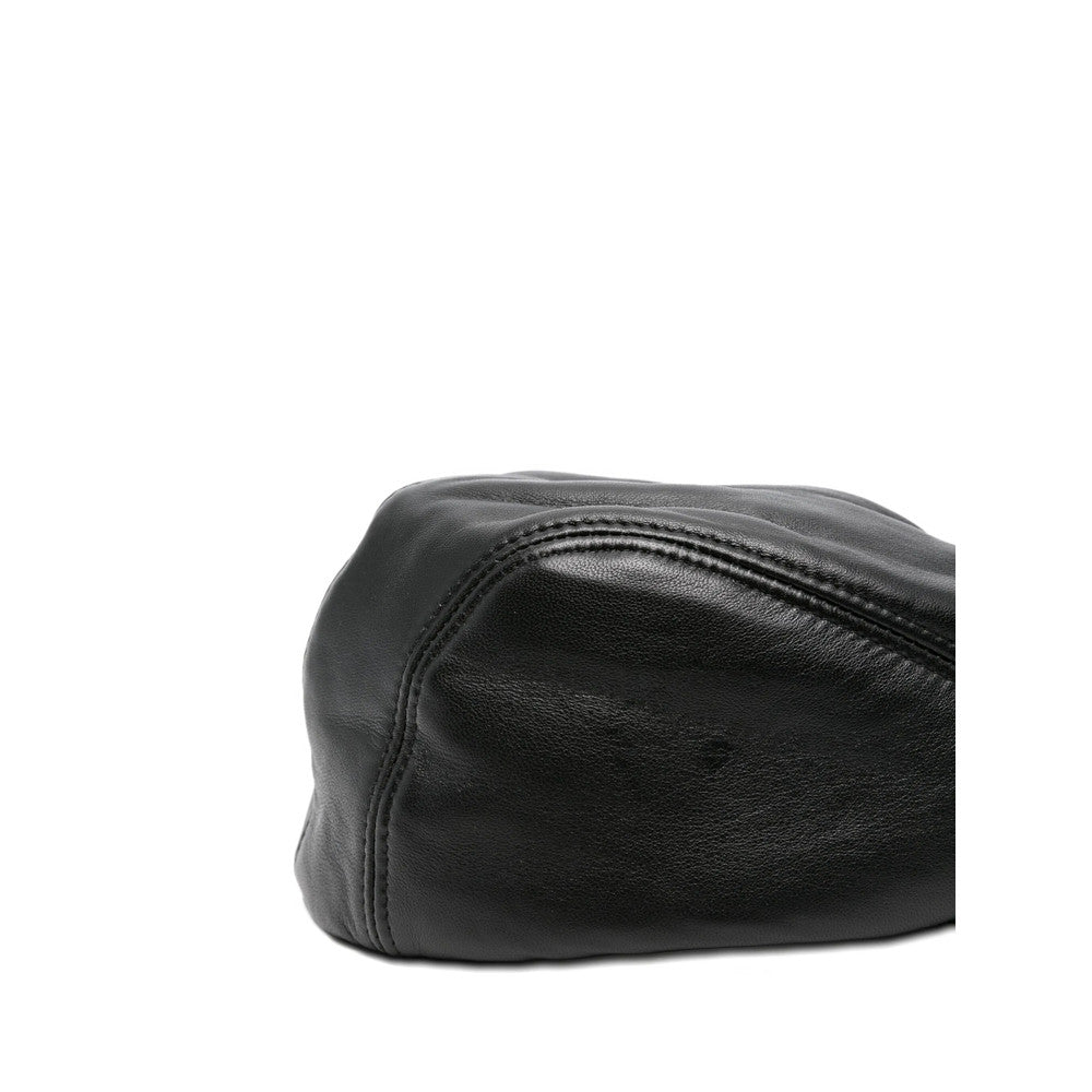 Black Solid Flat Hat 2
