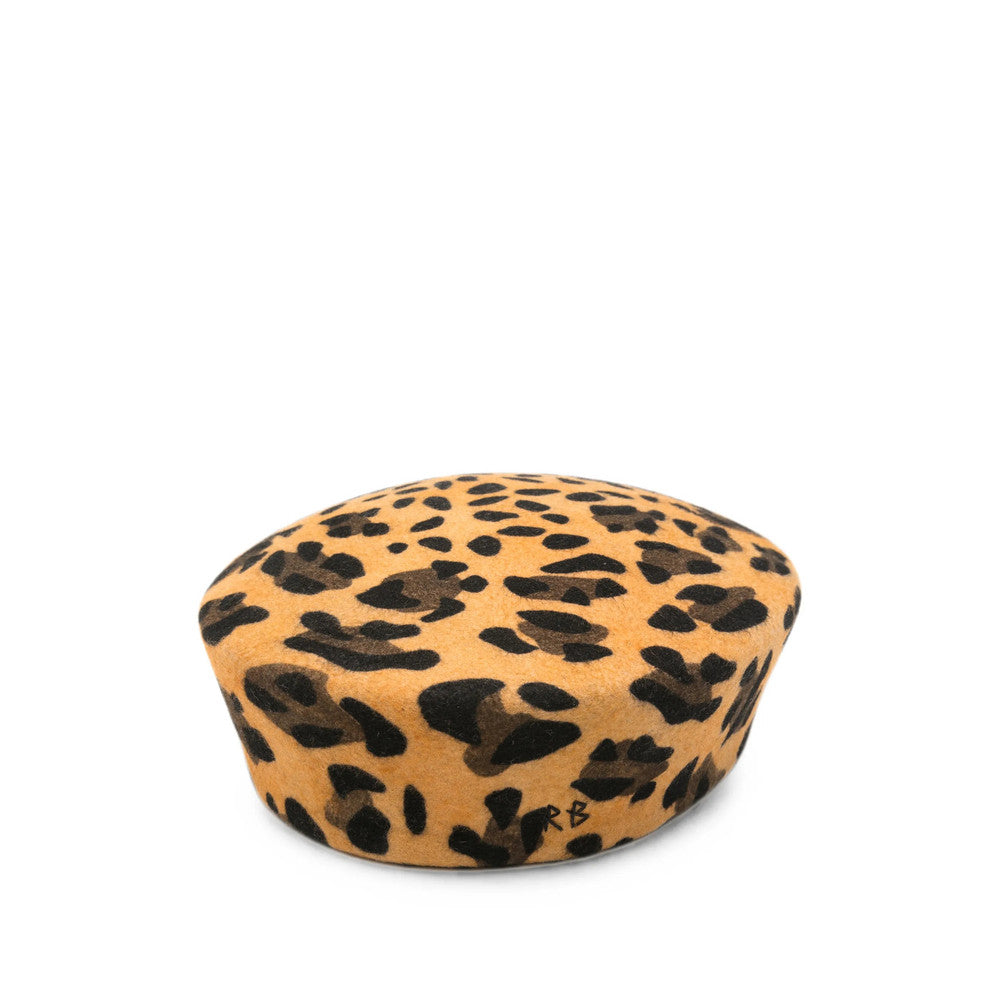 Yellow Animal Print Pillbox Hat 1