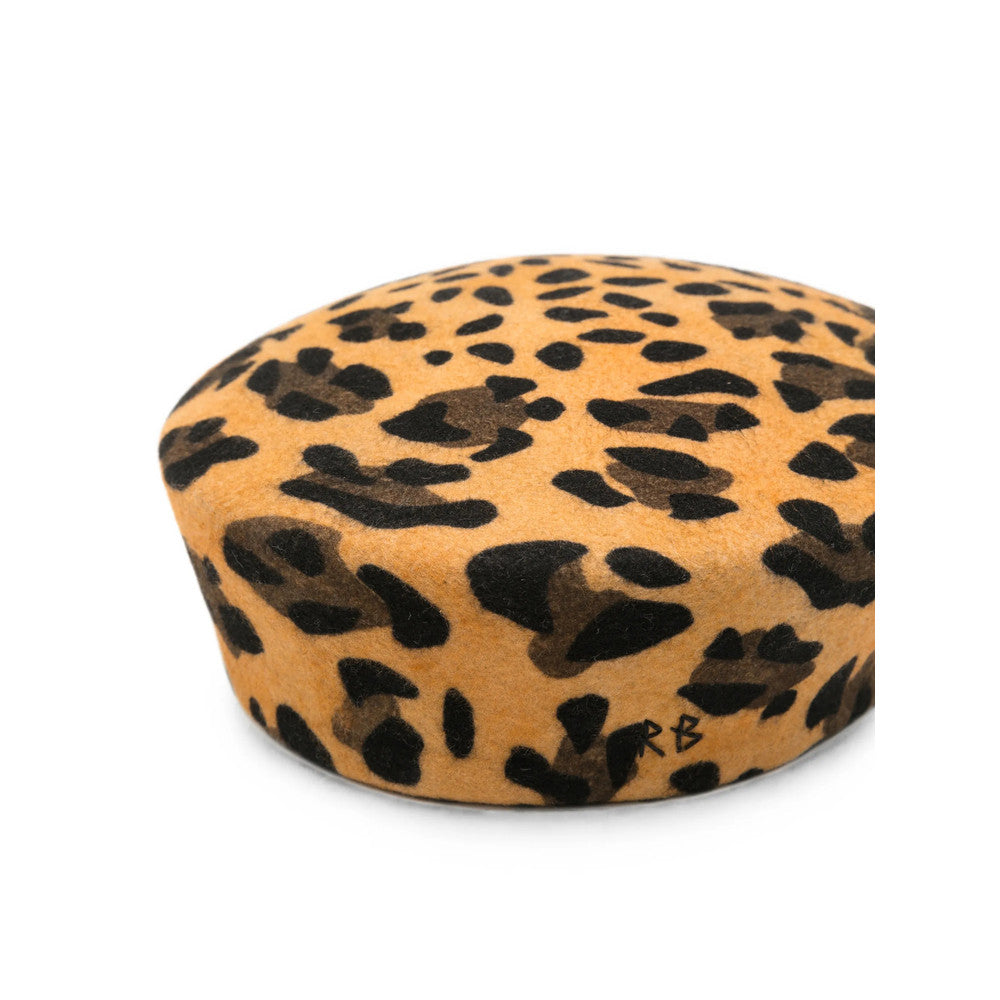 Yellow Animal Print Pillbox Hat 2