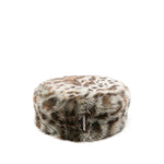 Brown Animal Print Pillbox Hat 1