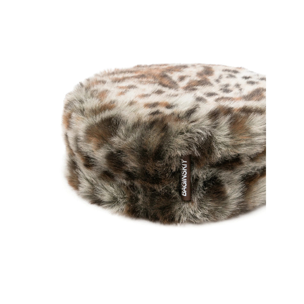 Brown Animal Print Pillbox Hat 2