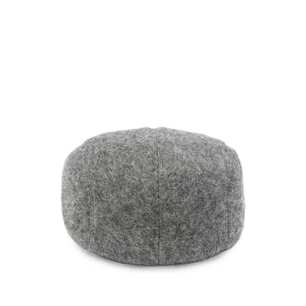 Grey Solid Beret Hat 3