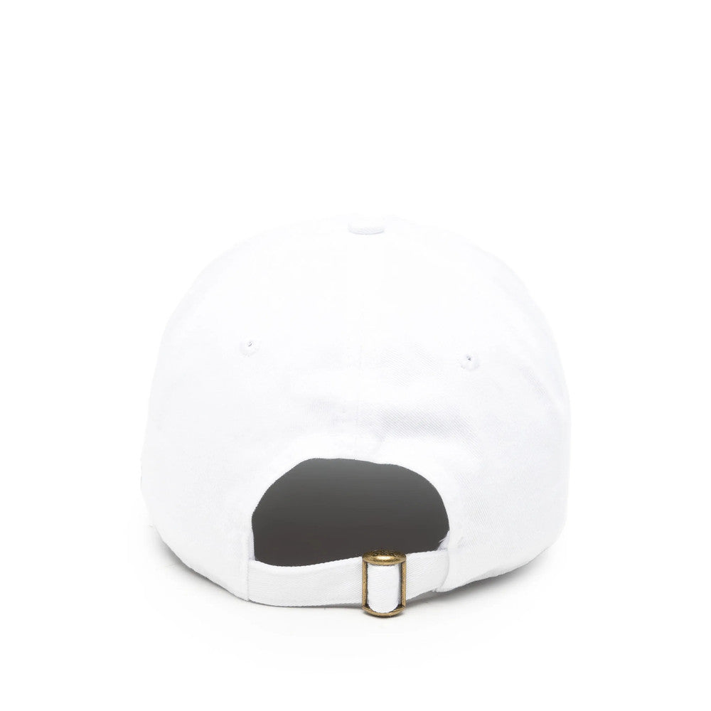 White Solid Baseball Cap 3