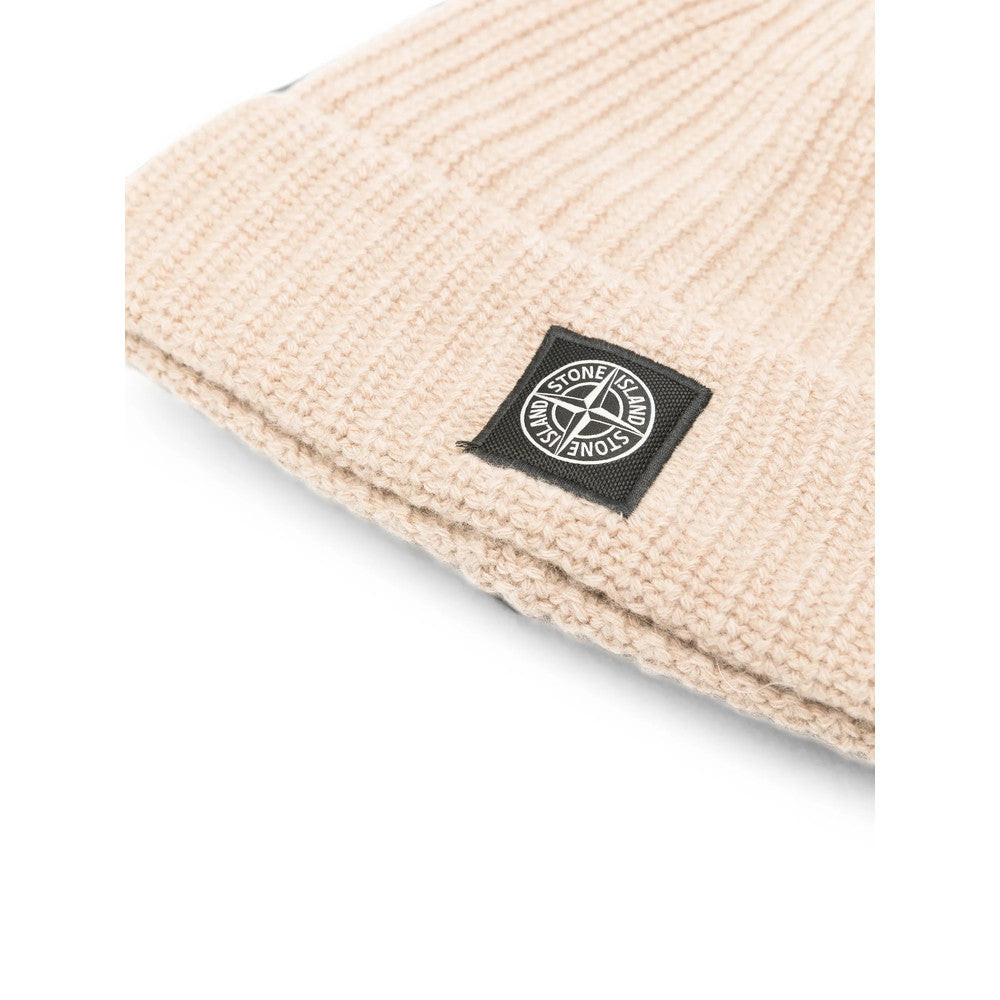 Beige Knitted Beanie Cap 2