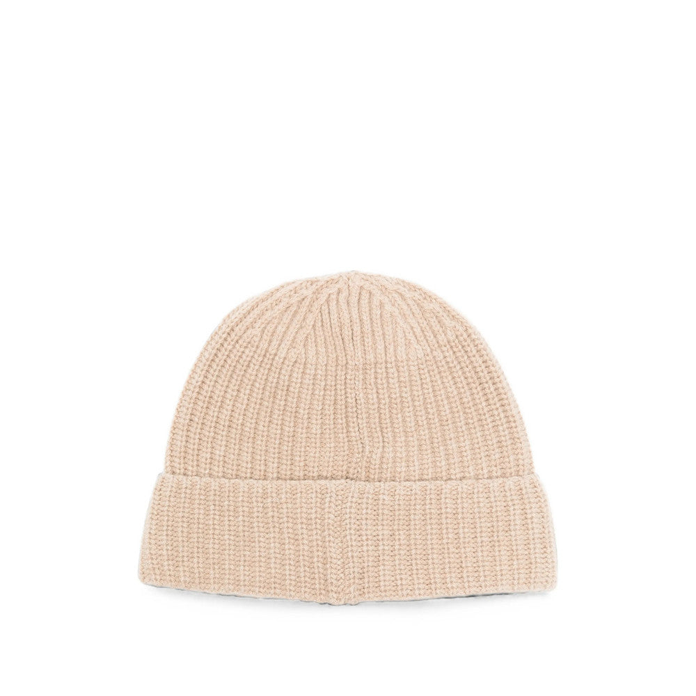 Beige Knitted Beanie Cap 3