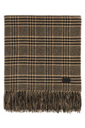 Beige Black Houndstooth Pattern Scarf 1