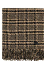 Beige Black Houndstooth Pattern Scarf 1