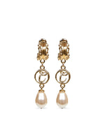 Golden Pearl Drop Earrings 1