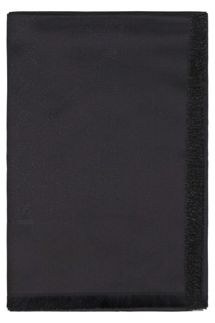Black Tonal Logo Scarf 1