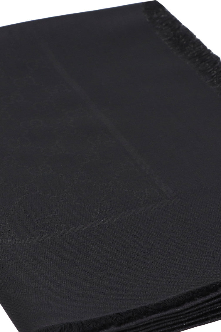 Black Tonal Logo Scarf 3