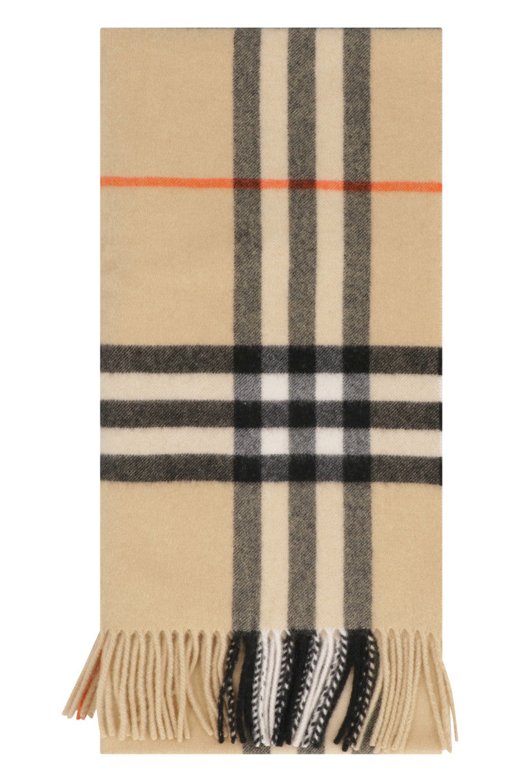 Beige Check Pattern Scarf 2