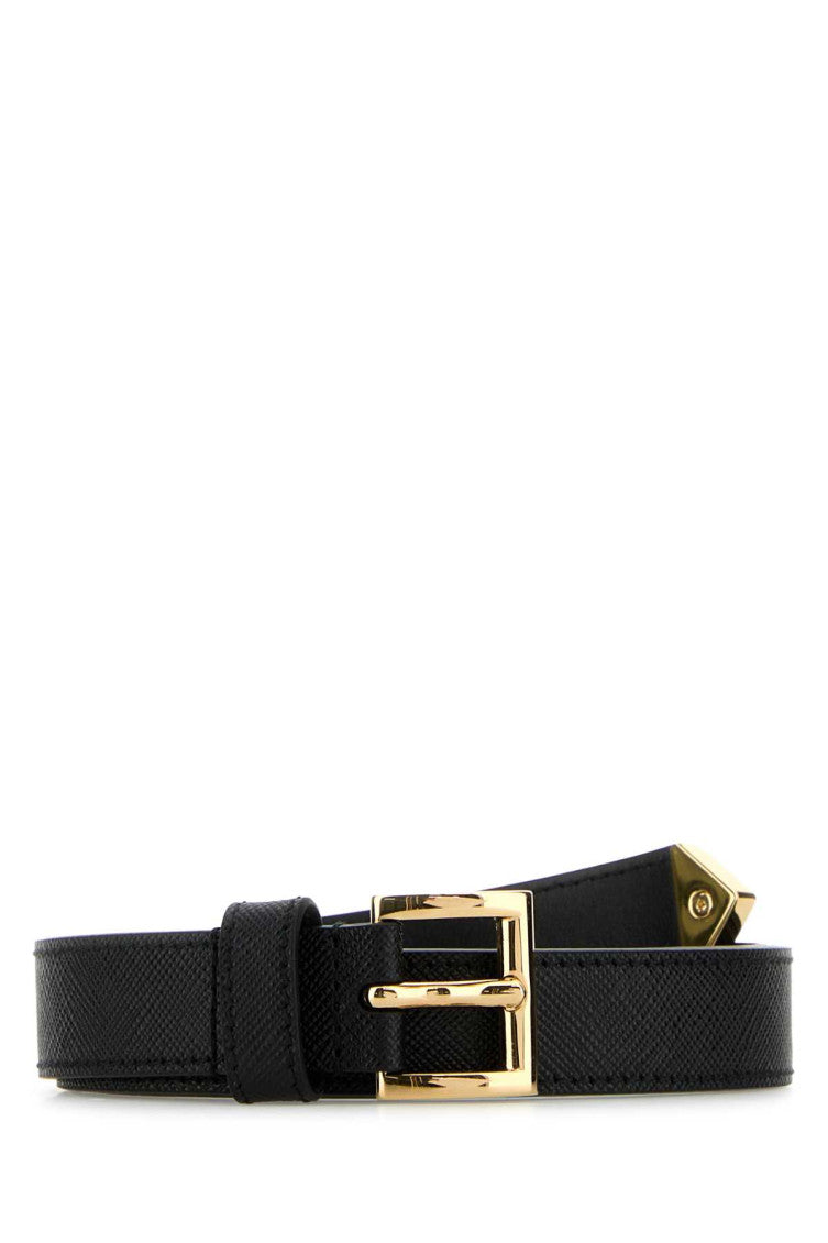 Black Logo Tip Belt 1