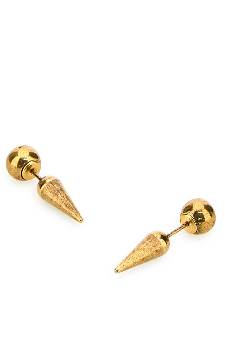 Golden Spike-stud Earrings 2