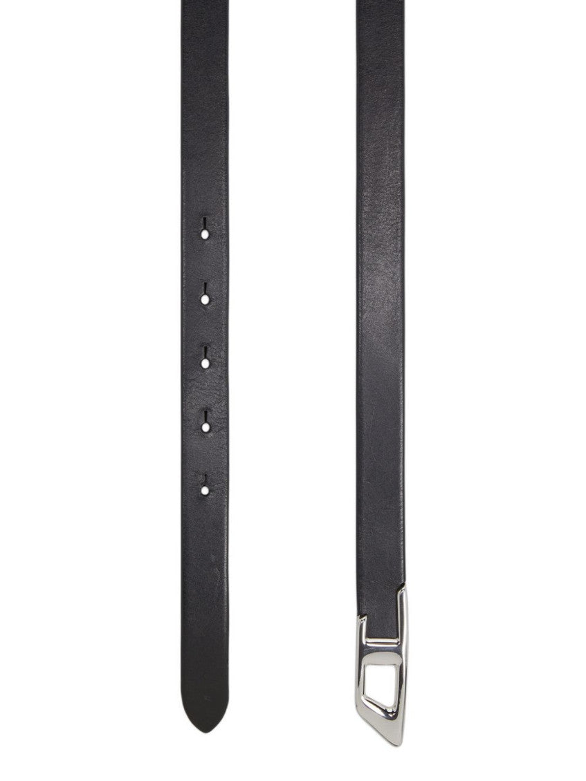 Black Logo Buckle Belt 2
