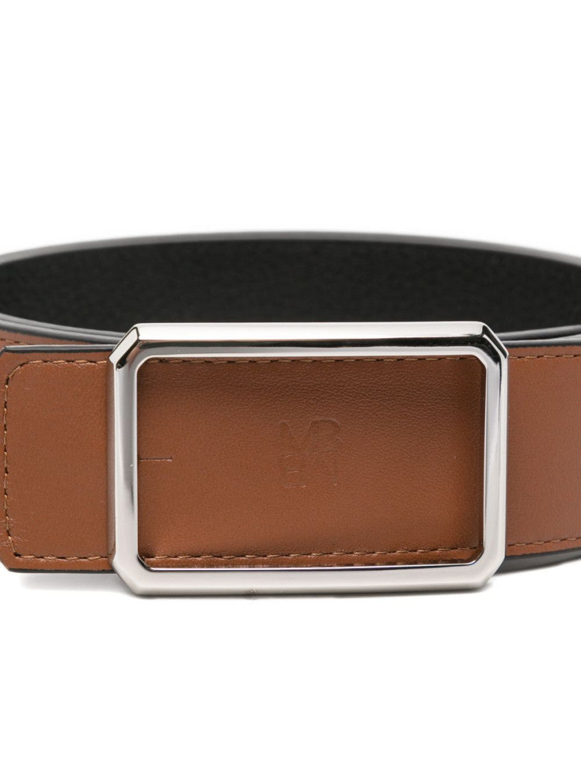 Brown Rectangular Buckle Belt 2