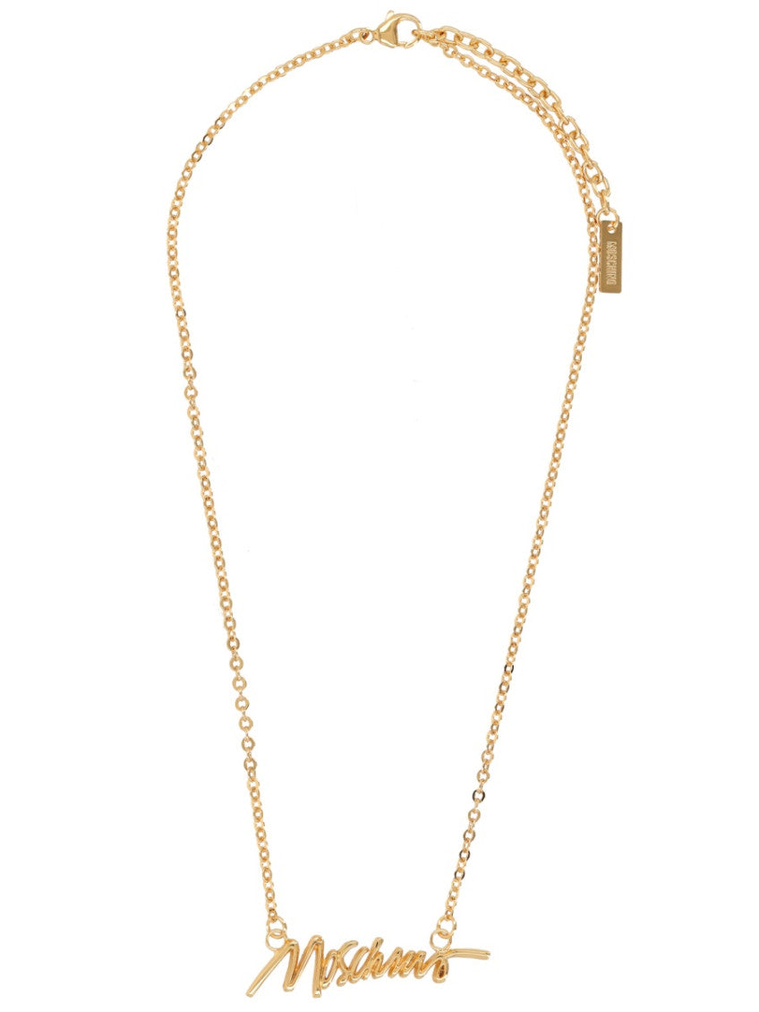 Golden Logo Pendant Necklace 1