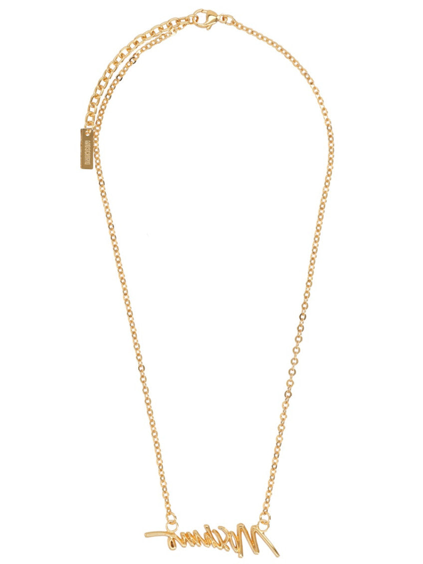 Golden Logo Pendant Necklace 2
