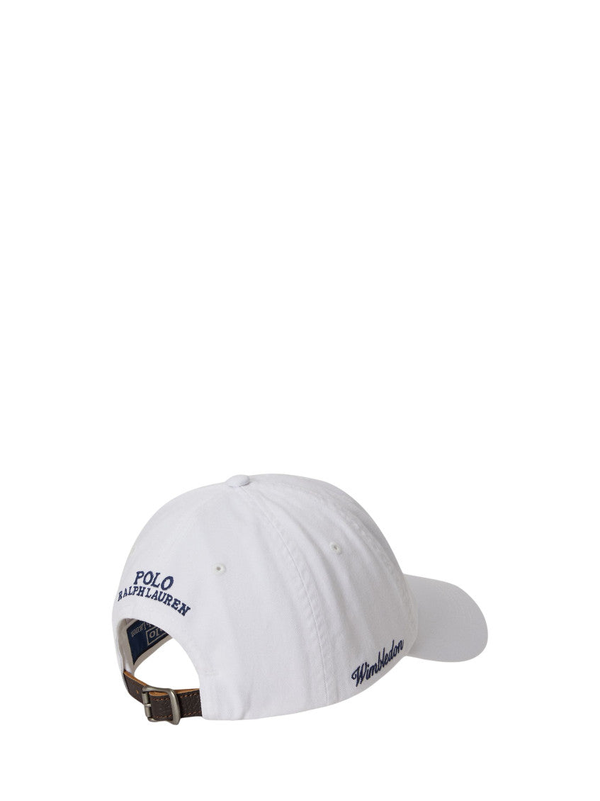 White Wimbledon Embroidered Baseball Hat 2