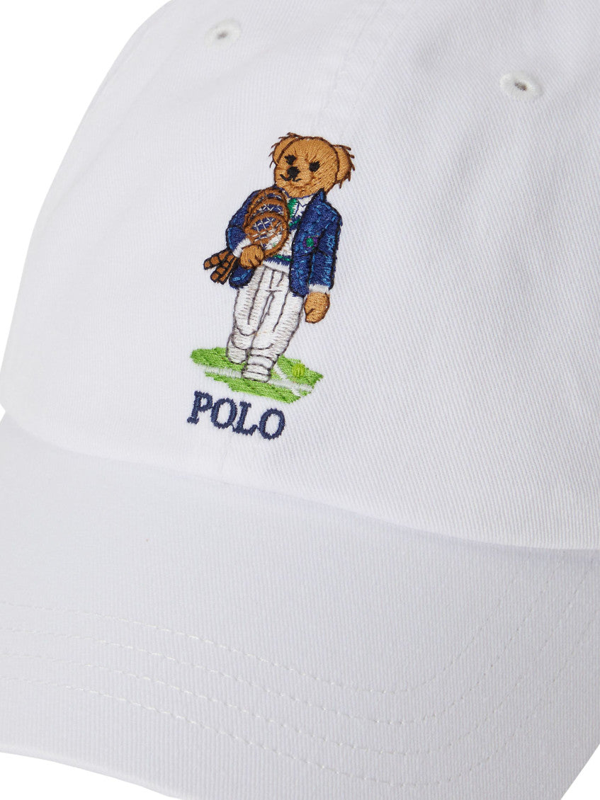 White Wimbledon Embroidered Baseball Hat 3