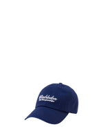Navy Blue Sport Logo Textured Baseball Cap 1