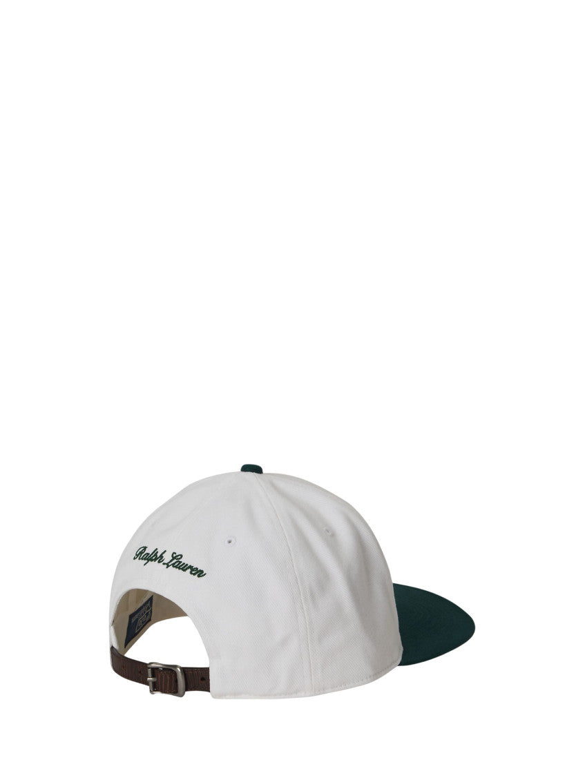 White Wimbledon Logo Textured Baseball Hat 2
