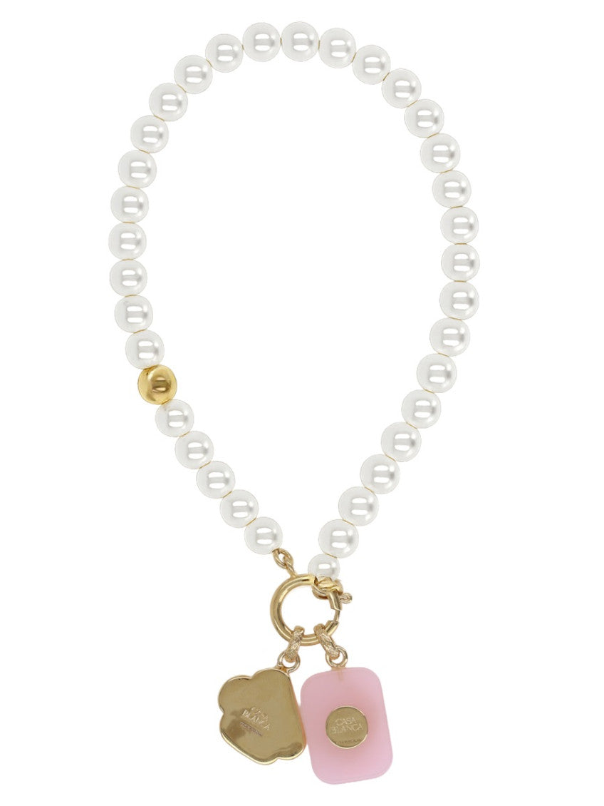 White Icon Pearl Necklace 2