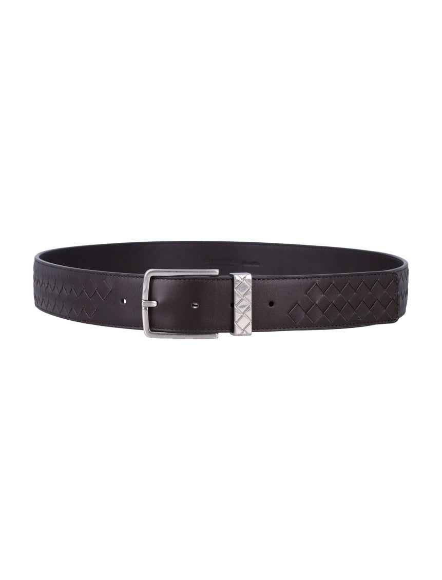 Brown Woven Buckle Belt 1