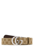 Beige Logo Buckle Belt 1