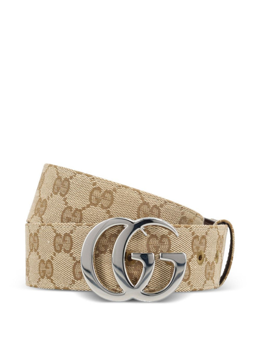 Beige Logo Buckle Belt 3